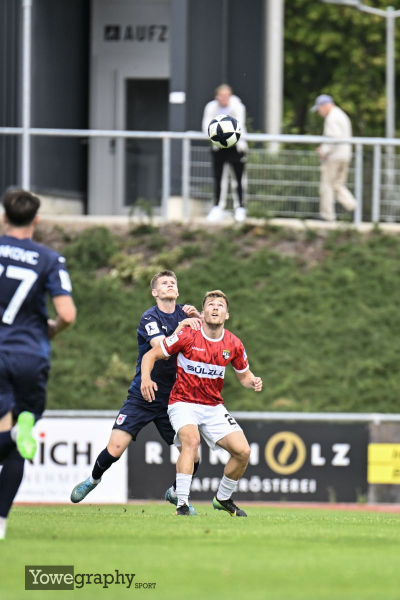 SG Barockstadt - TSG Balingen: Sebastian Schmitt gegen Ole Deininger