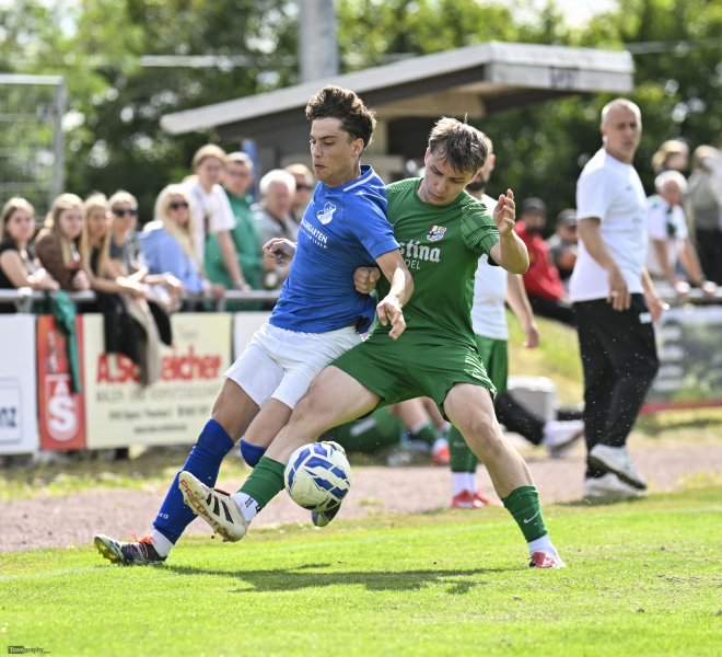 TSV Weyhers - TSG Lütter: Justus Weiser gegen Noah Maienschein