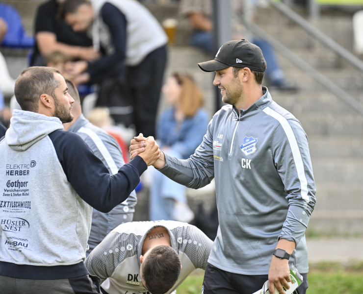 FC Eichenzell - SV Flieden: Christian Kreß mit Heiko Rützel