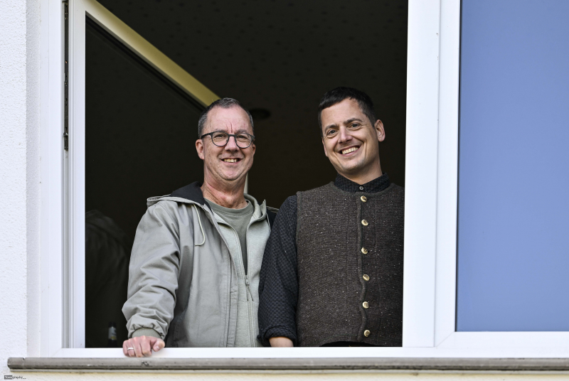 TSV Künzell - ESV Hönebach: Andreas Schmitt mit Benjamin Huder