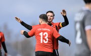 TSV Dalherda - SG Kerzell II Löschenrod II: Timo Kolbe mit Vadim Ficht