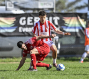 SG Sickels - SG Oberzell Züntersbach: Cedric Bickert gegen Steven Mächtel