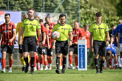 SV Flieden - SG Bronnzell: SR Paul-Ioan Barbu mit SRA Leon Peiffer und Lennox Spoo